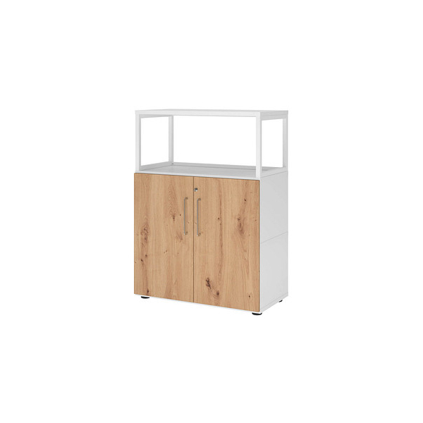 4032062307656 - Regalschrank FlexWall VFW38T2RGWRBS weiß asteiche 2 Fachböden 800 x 400 x 1098 cm 4032062307656 Hammerbacher