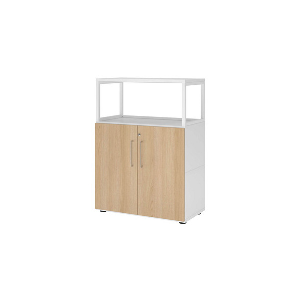 4032062307663 - Regalschrank FlexWall VFW38T2RGWEBS weiß eiche 2 Fachböden 800 x 400 x 1098 cm 4032062307663 Hammerbacher