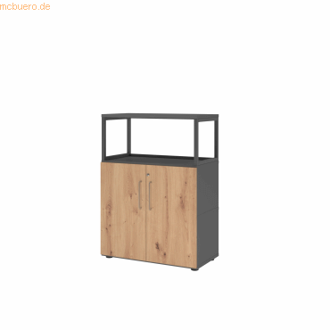 4032062307687 - Regalschrank FlexWall VFW38T2RGGRBS grafit asteiche 2 Fachböden 800 x 400 x 1098 cm 4032062307687 Hammerbacher