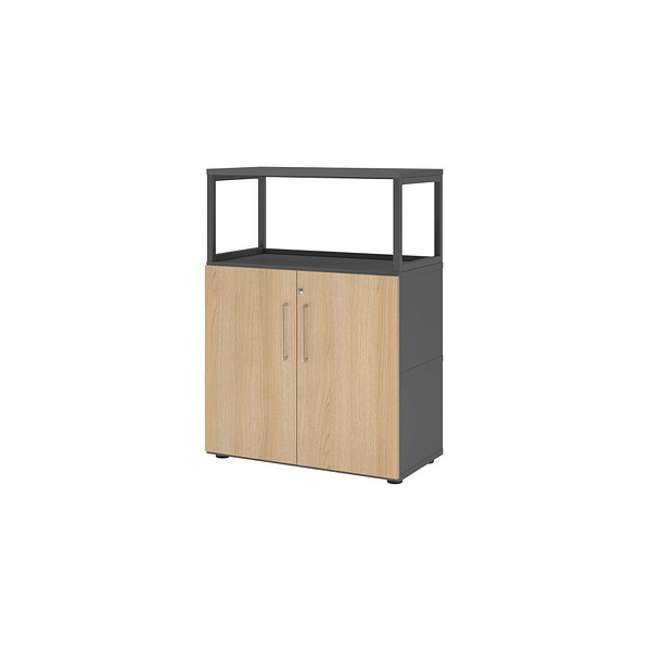 4032062307694 - Regalschrank FlexWall VFW38T2RGGEBS grafit eiche 2 Fachböden 800 x 400 x 1098 cm 4032062307694 Hammerbacher