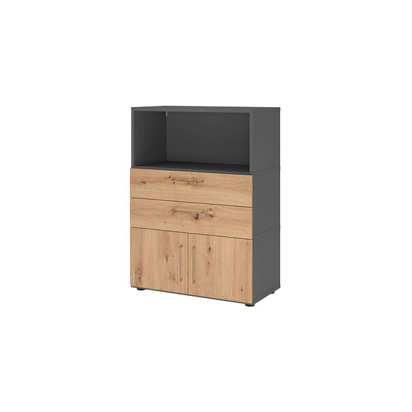 4032062308042 - Regalschrank FlexWall VFW38K1KGGRBS grafit asteiche 2 Fachböden 800 x 400 x 1098 cm 4032062308042 Hammerbacher