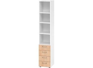 4032062308806 - Regalschrank V9 Advanced V964S4 W E BS nein 6 OH eiche weiß 40x2156x417cm (BxHxT) 4032062308806 Hammerbacher