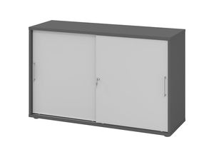 4032062309902 - Schiebetürenschrank Haziender V1753S G 5 BS grafit grau 2 Fachböden 1200 x 400 x 1100 cm