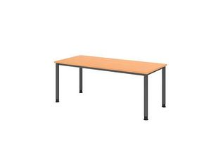 4032062310731 - HAMMERBACHER HS19 höhenverstellbarer Schreibtisch buche rechteckig 4-Fuß-Gestell grau 1800 x 800 cm