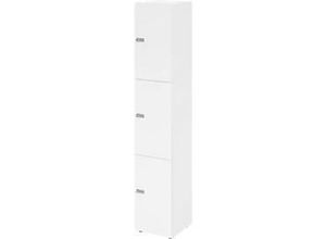 4032062314173 - Schließfachschrank Topas Line 6 Ordnerhöhen 3 Fächer Zahlenschloss B 400 x T 420 x H 2156 mm weiß weiß