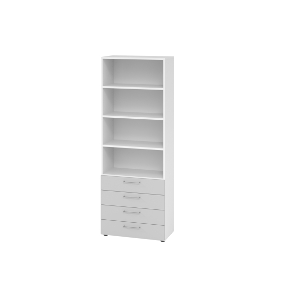4032062315392 - Regalschrank V9 Advanced V968S4 W 5 BS nein grau weiß 80x2156x417cm (BxHxT) 4032062315392 Hammerbacher
