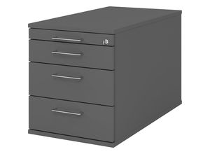 4032062320785 - eurokraft pro Rollcontainer 1 Utensilienschub 3 Materialschübe Tiefe 800 mm graphit