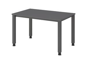 4032062323281 - QS12 höhenverstellbarer Schreibtisch grafit rechteckig 4-Fuß-Gestell grau 1200 x 800 cm