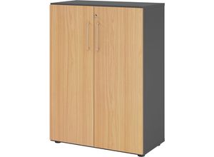 4032062324530 - Aktenschrank 938T3 V938T3 G 6 BS grafit buche 2 Fachböden 800 x 420 x 1100 cm