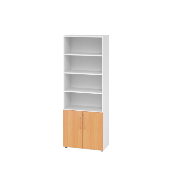 4032062324578 - Regal 6OH Türen 2OH ws Buche 4032062324578 Hammerbacher