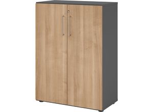 4032062324950 - Aktenschrank 938T3 V938T3 G N BS grafit nussbaum 2 Fachböden 800 x 420 x 1100 cm