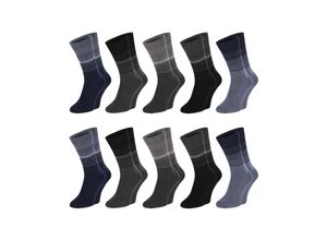 4032071010424 - Chili Lifestyle Herren Socken Streifen 10 Paar Baumwolle Weichbund