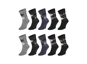 4032071510313 - Chili Lifestyle Karo Socken 10 Paar Baumwolle Weichbund Damen Herren