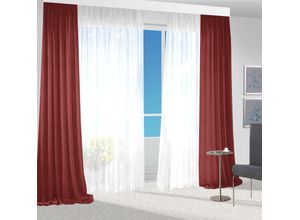 4032107194050 - Vorhang VHG Una Gr 2 rot Gardinen 160cm Kräuselband 140cm Polyester B140cm H160cm