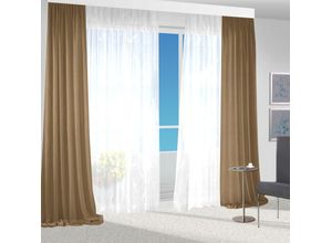 4032107207781 - Vorhang VHG Una Gr 3 beige Gardinen 180cm Kräuselband 140cm Polyester B140cm H180cm