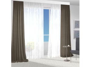 4032107278545 - Vorhang VHG Una Gr 5 braun (mittelbraun) B140cm H245cm Polyester Gardinen 4032107278545 - Vorhang VHG Una Gr 5 braun (mittelbraun) B140cm H245cm Polyester Gardinen