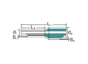 4032248517954 - Weidmuller - Weidmüller 9202880000 Aderendhülse 25 mm² Teilisoliert Blau 100 St