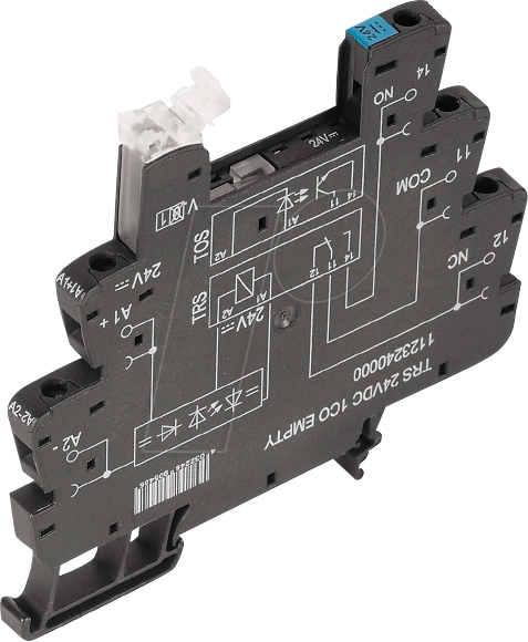 4032248905485 - TRS 24VDC 1CO EMPTY Relaissockel mit Anzeige LED Passend für Serie (Relais) Serie TERMSERIES (L x B x H) 70 x 64 x 896 mm 10 St