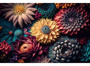 4032295092305 - Leinwandbild BÖNNINGHOFF farbe rahmen kein rahmen farbe bild(er) gelb rot blau türkis B90cm H60cm T18cm Canvas MDF Bilder BxH 90x60 cm