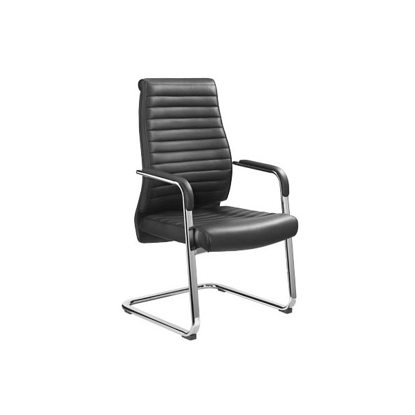 4032376008669 - Besuchersessel myDELUXE schwarz   silber mit Armlehnen Freischwinger 4032376008669 Mayer