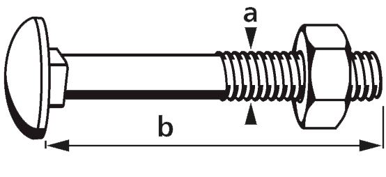 4032526106443 - Schlossschraube Flachrundkopf M5x40 18 mm