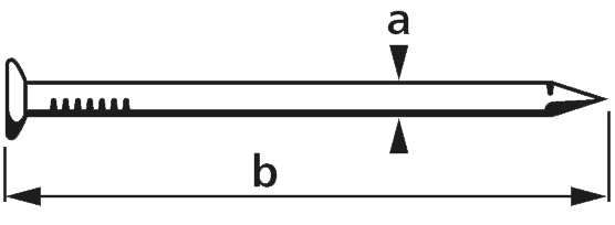 4032526125611 - Drahtstift Senkkopf 25 x 55 mm verzinkt 400 g