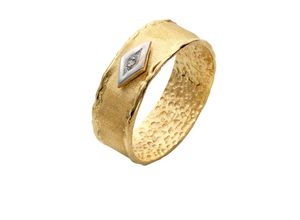 4032547018169 - Fingerring LADY Fingerringe Gr 16 Metall-Metall goldfarben (gelbgold 375) Damen Fingerringe