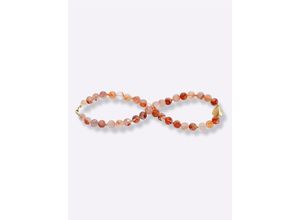 4032547019852 - Collier LADY Halsketten Gr N-Größe Glas Länge 45 cm rot (rotbraun) Damen