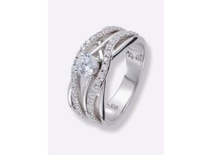 4032547020308 - Fingerring LADY Fingerringe Gr 16 Silber 925 (Sterlingsilber) silberfarben (silber 925) Damen Fingerringe