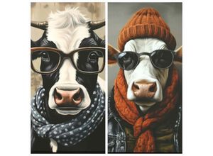 4032584679811 - Bilder-Set COW MIT BRILLE