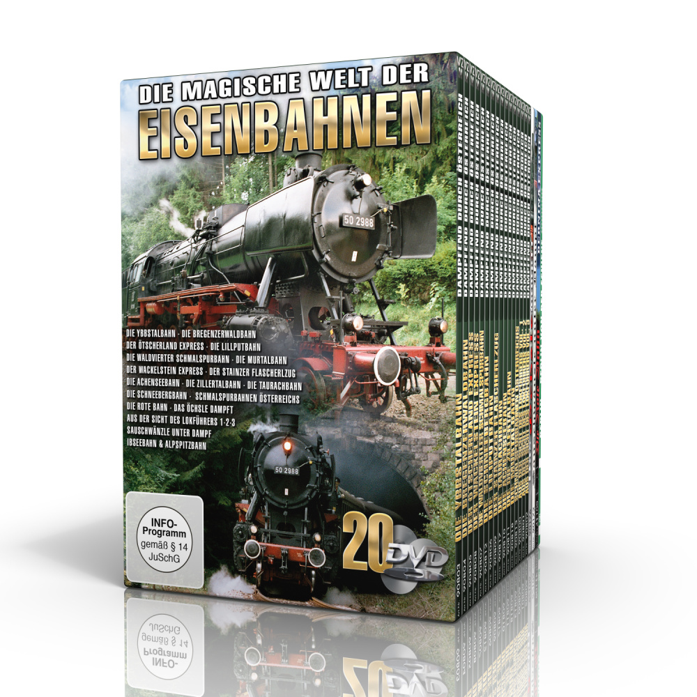 4032614908218 - Die Welt der historischen Dampflok und Eisenbahn - 20er-Schuber 20 DVD (DVD)