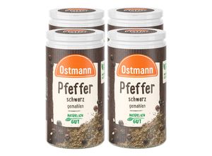 4033334044675 - Ostmann Pfeffer schwarz gemahlen Streuer 40 g 4er Pack