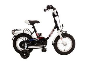 4033365884103 - Kinderfahrrad Police Tiefeinsteiger 125 Zoll schwarz weiß