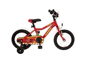 4033365990248 - 14 Kinderfahrrad Kuma Feuerwehr rot weiß gelb-refl