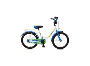 4033365994369 - Kinderfahrrad POLIZEI kristall-weiß blau neon 18 - versch Ausführungen