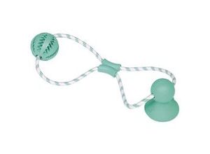 4033766615436 - Vollgummi Ball mit Seil DENTAL LINE 50 cm Ball Ø 7 cm