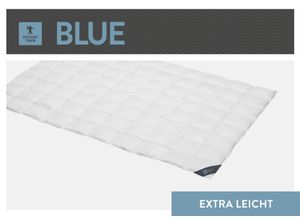 4033829470040 - Daunenbettdecke SPESSARTTRAUM Blue Bettdecken Gr B L 135 cm x 200 cm e x traleicht weiß Sommerbettdecke hergestellt in Deutschland allergikerfreundlich