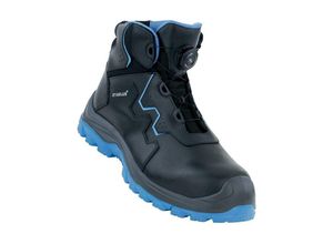 4033965094124 - - Sicherheitsstiefel alex mid blue twist Größe 42 schwarz   hellblau S3S esd en iso 203452022 Rindleder