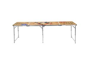 4034127661956 - Bonnevie - Beer-Pong-Klapptisch 240x60x55 cm mdf und Aluminium vidaXL230234