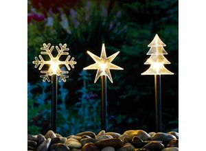 4034127764886 - Haushalt International - led 3er Set Gartenstecker Adventsdekoration