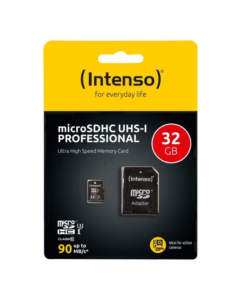 4034303022335 - Speicherkarte Professional 3433480 Micro-SDHC mit SD-Adapter Class 10 bis 90 MB s 32 GB 4034303022335 INTENSO