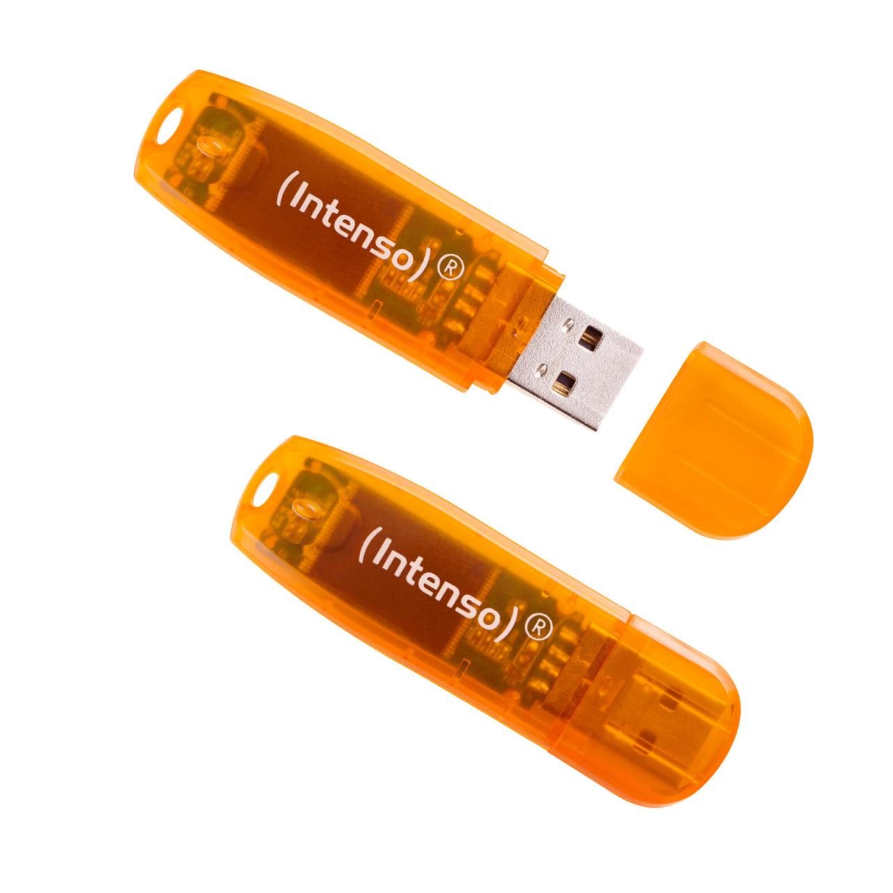 4034303031436 - INTENSO 3502492 - USB-Stick USB 20 64 GB Rainbow-Line 2er Pack