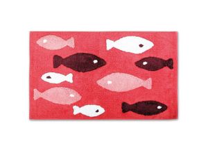 4035179111420 - Pro Home - Badematte Duschvorleger Badezimmerteppich Auswahl 60x120cm rot - cranberry - Rot