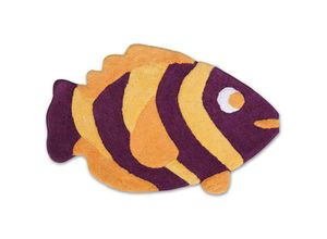 4035179111529 - Pro Home - Badematte Duschvorleger Badezimmerteppich Auswahl 50x80cm Fisch lila - pflaume - Lila