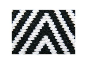 4035179112809 - Teppich Läufer Matte Unterlage Vorleger Fußabtreter breite Auswahl an modernen Fleckerl- und Baumwollteppiche (60x90 cm   Zigzag) - Black&White