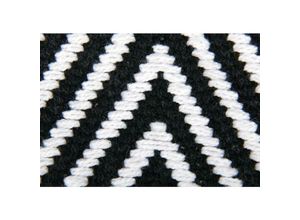 4035179112823 - Teppich Läufer Matte Unterlage Vorleger Fußabtreter breite Auswahl an modernen Fleckerl- und Baumwollteppiche (120x180 cm   Zigzag) - Black&White