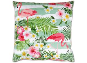 4035179113981 - Bestlivings - Kissenbezug Fotodruck Motiv in 40x40 cm Flauschig weiche Kissen-Hülle in vielen Motiven erhältlich ( Design Flamingos ) - Flamingos