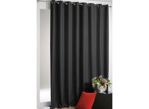 4035179116012 - Arsvita - Verdunkelungsgardine mit Ösen Shadow 135 x 175 cm ( Breite x Länge ) in Schwarz Blackout Gardine in vielen Variationen - Schwarz