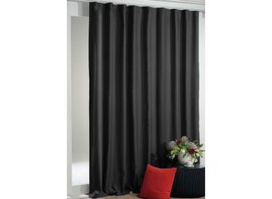 4035179116166 - Verdunkelungsgardine mit Kräuselband Shadow 135 x 175 cm ( Breite x Länge ) in Schwarz Blackout Gardine in vielen Variationen - Schwarz