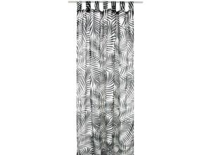 4035179116876 - Arsvita - Gardine (Black&White) Voile mit Schlaufen 140x245cm Schlaufenvorhang für zu Hause transparente und moderne Fensterdekoration - Black&White